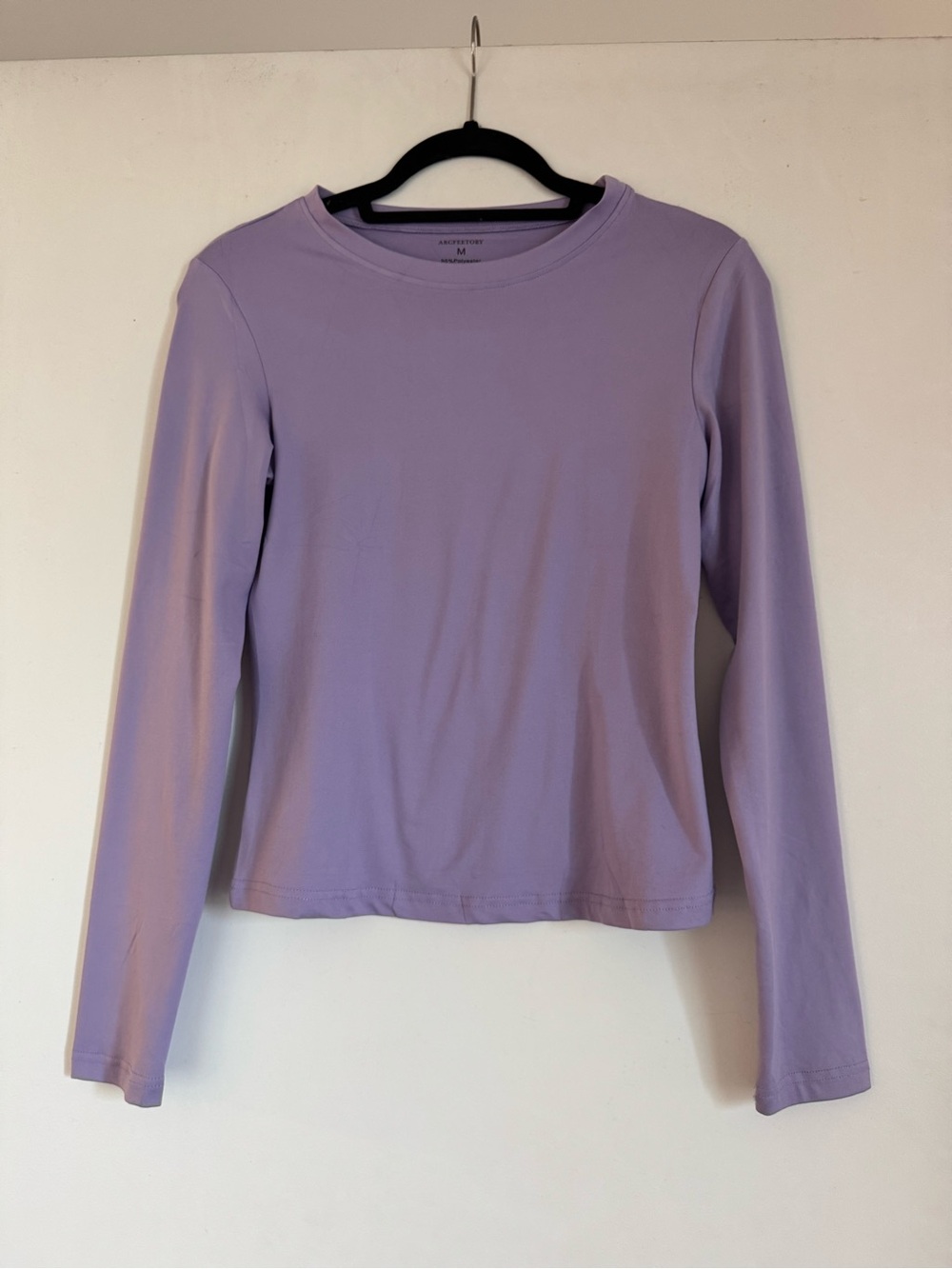 Classic Long-Sleeve Crewneck Top - Lavender NWOT
